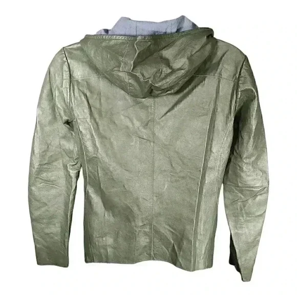 Emporio Armani Lambskin Leather Biker Jacket - Womens Fashion Designer Outerwear - Picture 2 of 3